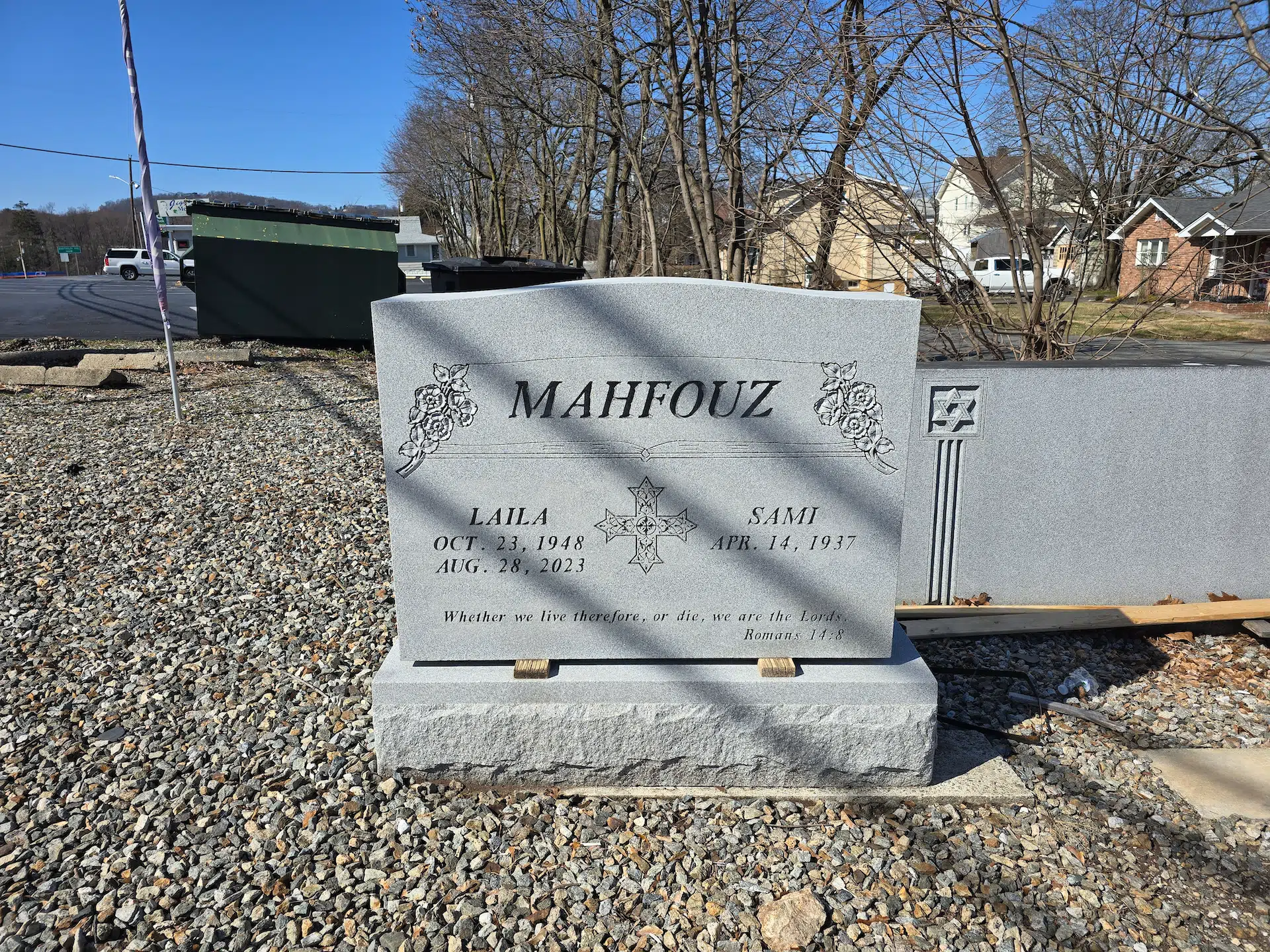 Granite Headstone Design hand-carved by Granite Design Guide in NJ — image 1